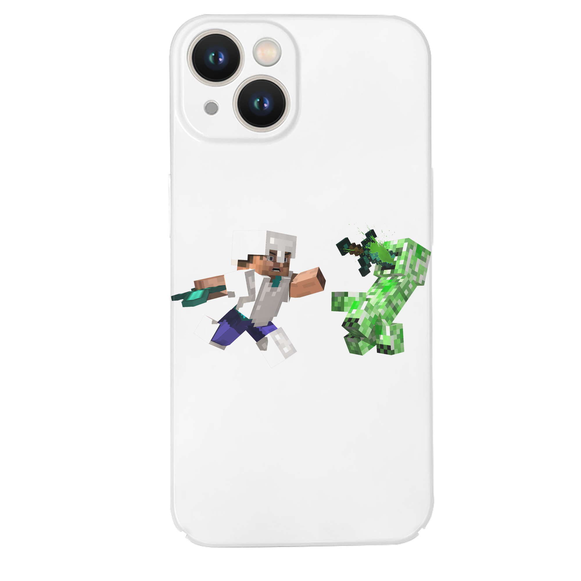 （画像用） マインクラフト ブロックの世界 Minecraft MC Block world 【iPhone 14シリーズ対応】ハードケース